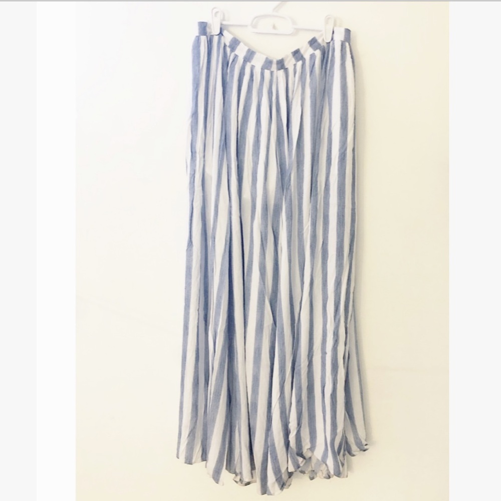 Blue and White Maxi Skirt from Showpo